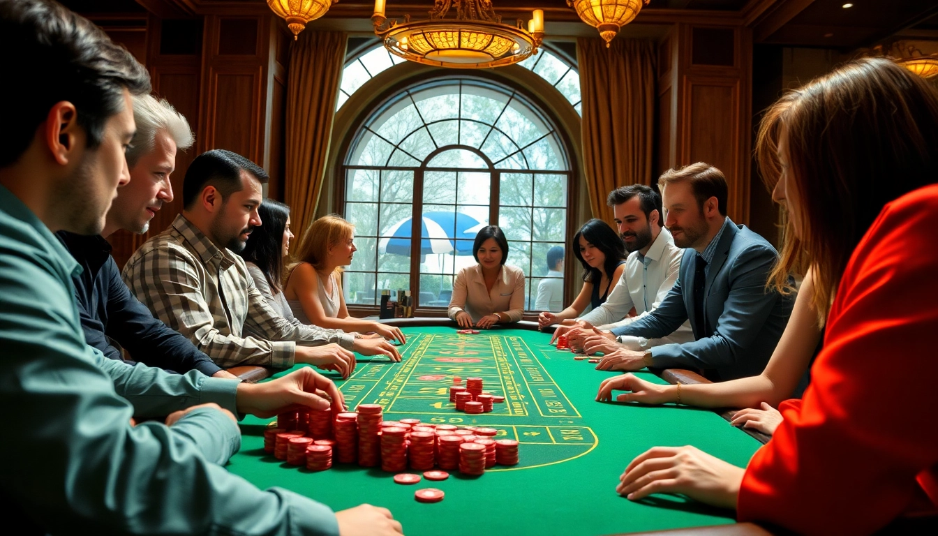 Erleben Sie online casino spielen in einer lebendigen Casinoumgebung mit engagierten Spielern.