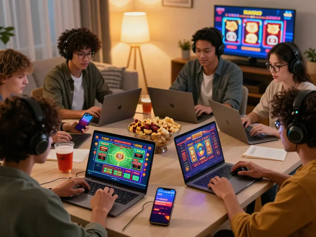 Exciting gaming scene showcasing diverse players enjoying da88 online platforms with colorful graphics.