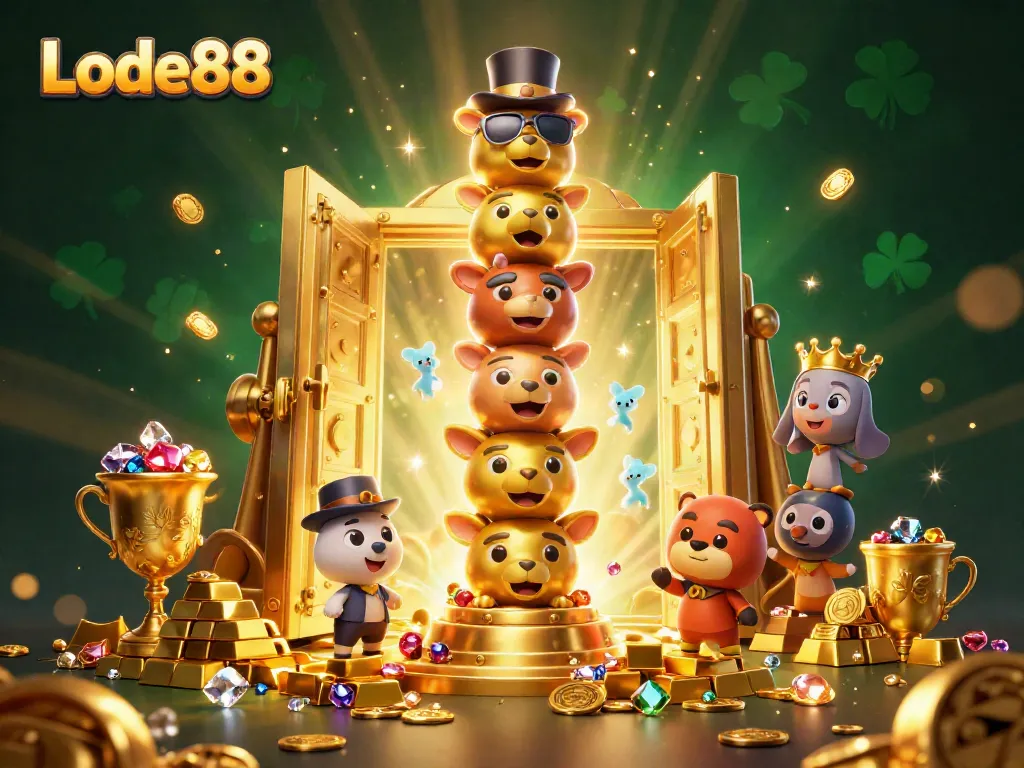 Experience the thrill of winning at Lode88 with captivating casino-themed elements.