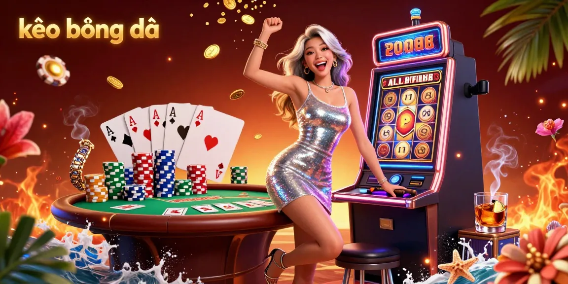 Celebrate kèo bóng đá with a stunning scene of winning excitement in a vibrant casino atmosphere.